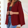 Women Fashion Casual Solid Color Blazer Cape Coat