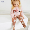 Kids Toddler Big Boys Spring Autumn Fashion Casual Cute Solid Color Cartoon Bear Round Neck Long Sleeve Pants Set