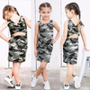 Girl Camouflage Print Sleeveless Dress