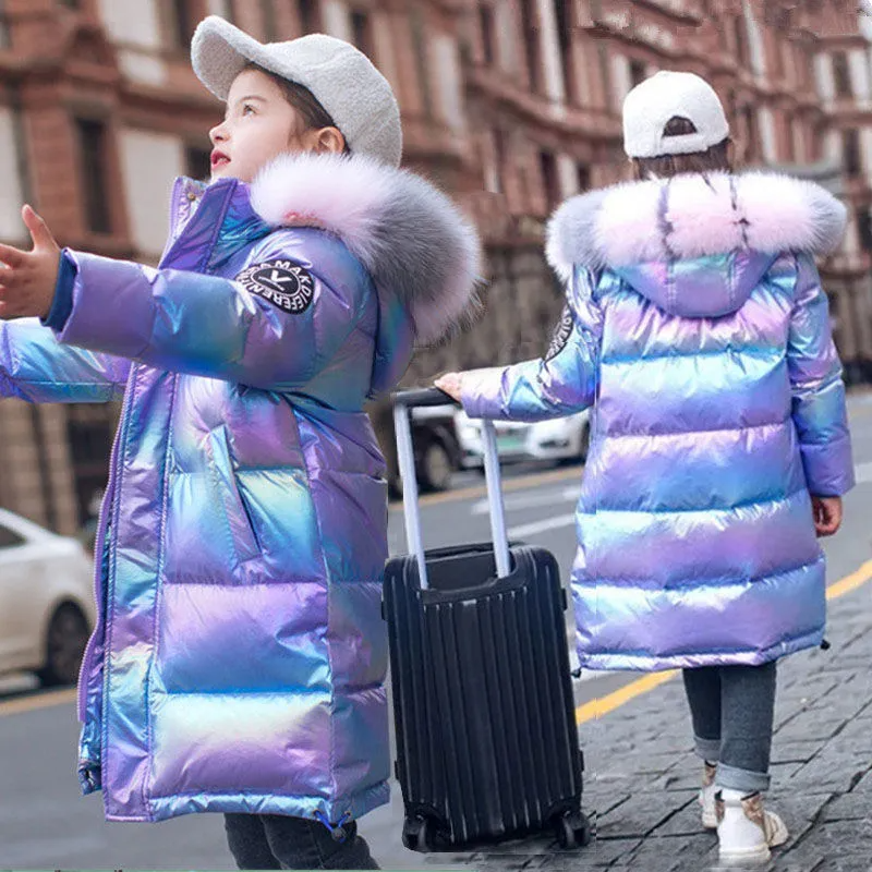 Children Kids Toddlers Girls Bright Color Hooded Warm Padded Coat