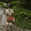 Kids Girls Fashion Sweet Cute Handmade Woven Wool Mushroom Crossbody Bag