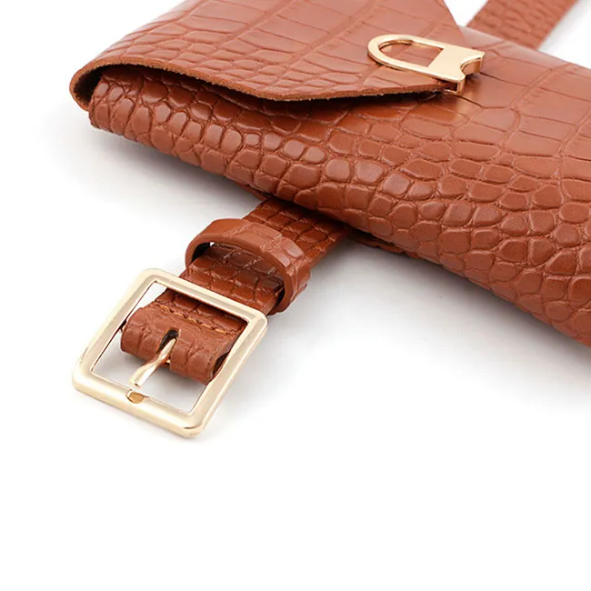 Women Crocodile Pattern Waist Pack Coin Purse Belts