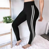 (Buy 1 Get 1) Women Fashion White Two Bar High Waist Sports Yoga Pants