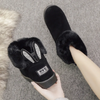 Women Fashion Velvet Warm Back Rabbit Ears Snow Boots