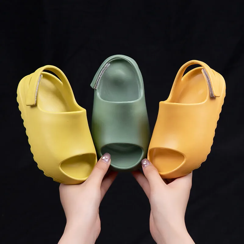 Kids Simple Solid Color Thick Bottom Non-Slip Sandals