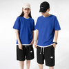 Unisex Fashion Waffle Round Neck Short Sleeve Oversized Loose T-Shirt And Shorts Two-Piece Set