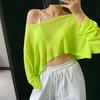 Women Street Fashion Solid Color Sexy Off Shoulder Loose Top