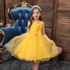 Kids Toddler Big Girls Fashion Party Cute Sweet Solid Color Sequins Bow Pearl Pleated Sleeveless Mesh Party Tutu Dress