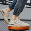 Men Summer Leisure Sports Versatile Mesh Cloth Flat Lace-Up Sneakers