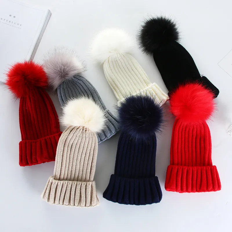 (Buy 1 Get 1 ) Autumn And Winter Women Fashion Solid Color Warm Wool Ball Curling Knitted Hat