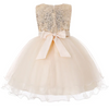 Girls Solid Color Shiny Sequins Printed Tutu Party Dress