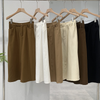 Women Fashion Elegant Mid-Length Solid Color Pocket Office Chic Skirt