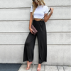 Women'S Clothing High Waist Tie Wide Leg Pants Suspenders Pants