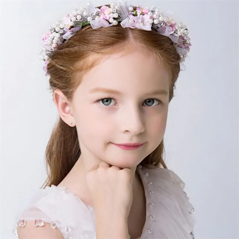 Girls Sweet Flower Pearl Decoration Hair Accessories