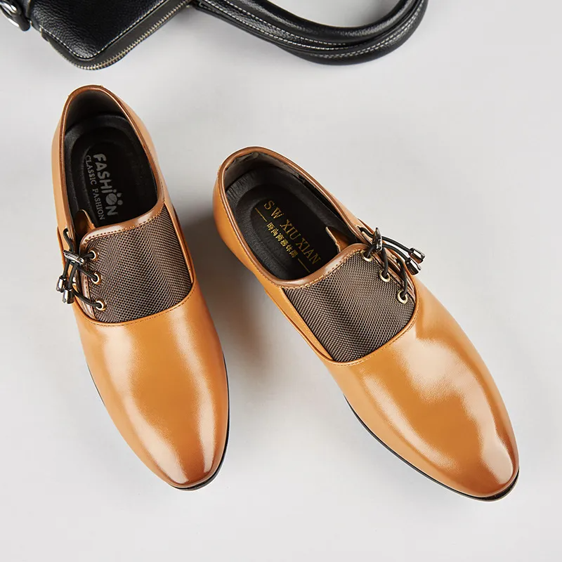 Men Fashion Plus Size Pu Leather Shoes