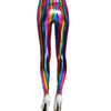 Fashion Rainbow Color High-Waisted Women Tight Leggings