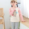 (Buy 1 Get 1) Kids Toddler Big Girls Casual Cute Cartoon Bear Letters Print Long Sleeve Round Neck T-Shirt