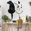 Cartoon Tail Wagging Dog Shape Acrylic Wall Clock