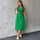 Women Fashion Solid Elegant Cut Out Sleeveless Lapel Midi Shirt Dress