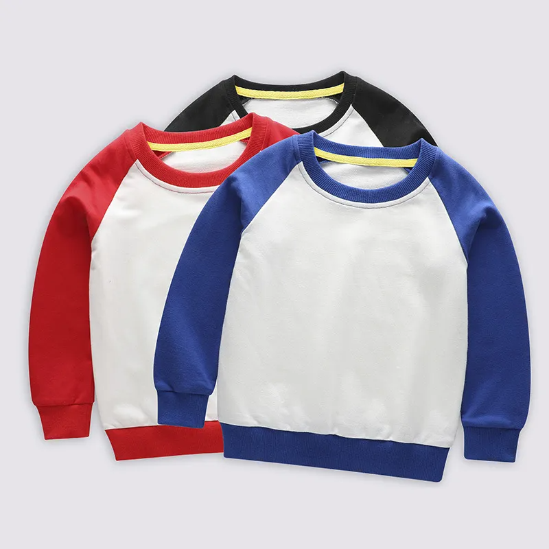 Children Kids Toddlers Fashion Boys Girls Patchwork Color Blocking Long Sleeve Basic Sweatshirt