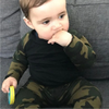 2 Pcs Baby Infant Toddler Boy Camouflage Print Tops And Pants Set