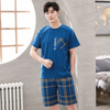 Men Casual Round Neck Short-Sleeved Printed Loose T-Shirt And Shorts Two-Piece Set