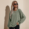 Women Causal Solid Color Sweatshirt