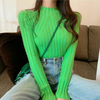 2 Pieces Women Fashion Basic Solid Color Long Sleeve Knitwear