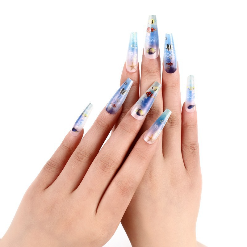 ( Buy 1 Get 2 ) Fashion Print Detachable False Nails