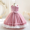 Kids Toddler Big Girls Casual Cute Party Flower Sleeveless Round Neck Tutu Princess Dress