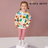 Kids Toddler Girls Autumn Winter Fashion Casual Cute Christmas House Snowman Fawn Print Round Neck Sweatshirts