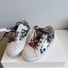 KIDS Girls Boys Spring Autumn Fashion Casual Color Matching PU Floral Pattern Leopard Breathable Star Board Shoes