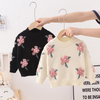 (Buy 1 Get 1) Children Kids Baby Fashion Girls Long Sleeve Flower Knitted Pullover Sweater