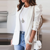 Women Fashion Solid Color Long Sleeve Lar Blazer Jacket