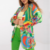 Women Fashion Casual Multicolor Pattern Printed Suit Jacket Blazers