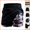 Men Casual Elastic Quick-Drying Fake Two-Piece Sports Shorts