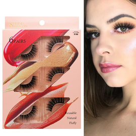 6pairs/Set Women 3D Multilayer Mink Hair Eyelashes