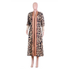 Women Fashion Leopard Print Long Sleeve Cardigan Coat