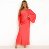 (Buy 1 Get 1) Ramadan /Eid Women Elegant Bell Sleeve Solid Color Maxi Dress