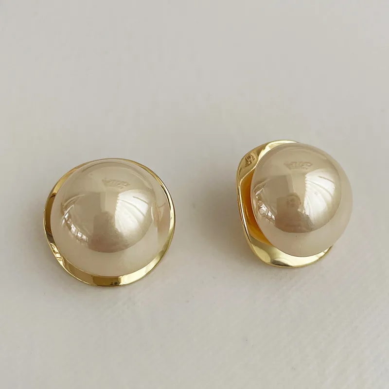 ( Buy 1 Get 2 ) Women Fashion Geometric Metal Pearl Earrings