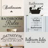 (Buy 1 Get 2) English Carved Bathroom Rules Bathroom Toilet Wall Decoration Stickers