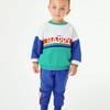 Kids Toddler Big Boys Fashion Casual Autumn Winter Color Split Letter Round Neck Long Sleeve Sweatshirts Long Sets