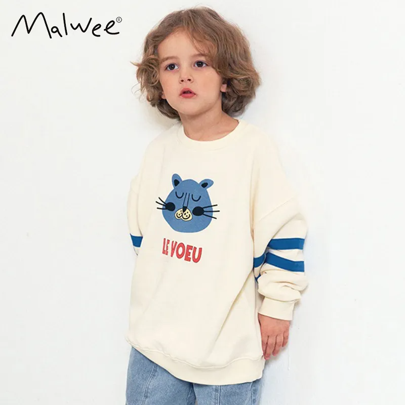 Children Kids Baby Fashion Boys Long Sleeve Cute Animals Print Sweatshirt