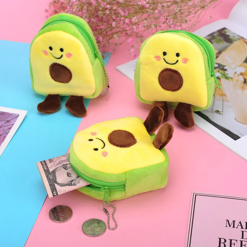 (Buy 1 Get 2) Children Kids Baby Fashion Cute Avocado Fruit Plush Toy Coin Purse