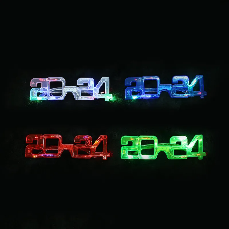 (Buy 1 Get 2) Cartoon Creative New Year Party 2024 LED Luminous Sunglasses