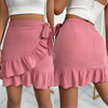 Women Summer Sexy Ruffled Lace-Up Skirt