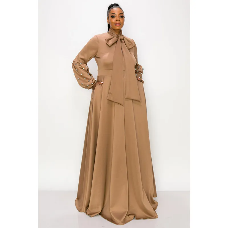 Ramadan /Eid Women Plus Size Fashionable Loose Solid Color Dress