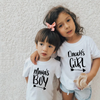 (Buy 1 Get 1) Children Kids Baby Fashion Boys Girls Short Sleeve Daddy'S Mama'S Letter Print T-Shirt