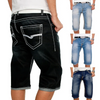 Men Casual Summer Straight Denim Shorts Streetwear Knee Length Loose Denim Pants