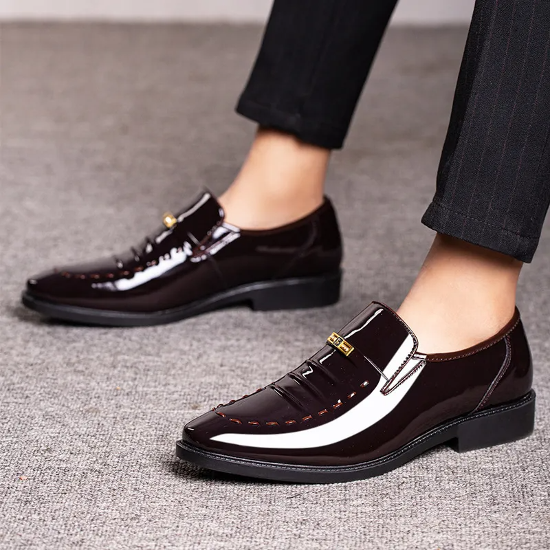 Men Fashion Solid Color Pu Shoes